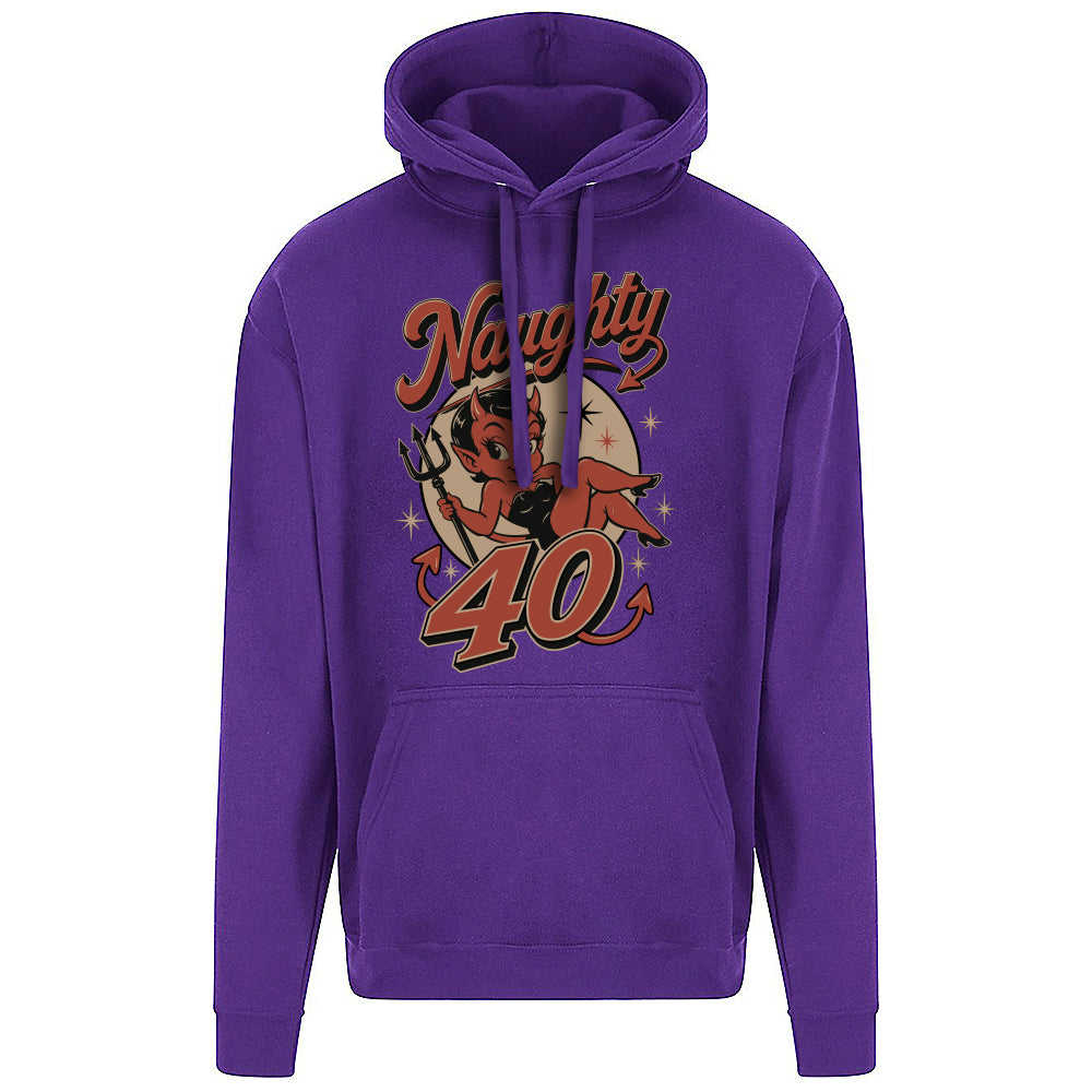 Naughty Forty Funny Birthday Hoodie