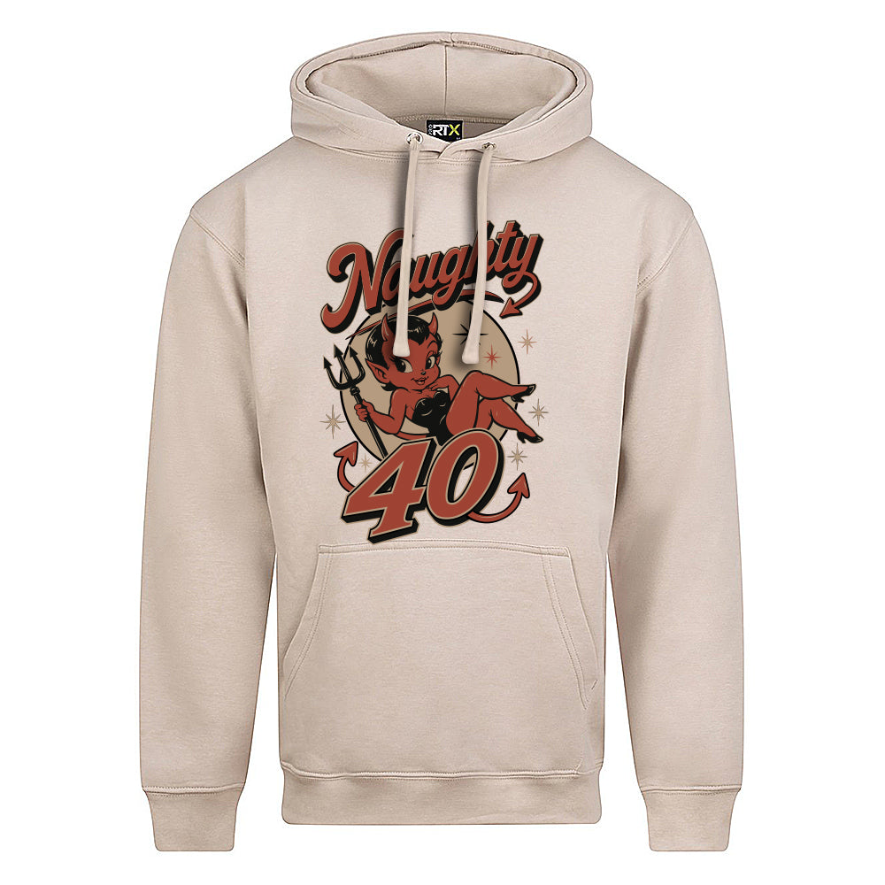 Naughty Forty Funny Birthday Hoodie