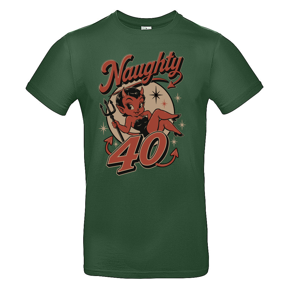 Naughty Forty Funny Birthday T-Shirt