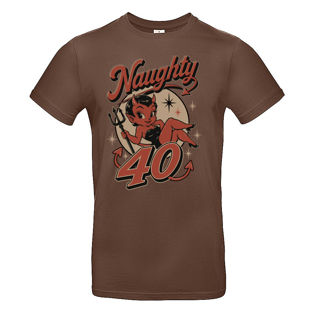 Naughty Forty Funny Birthday T-Shirt