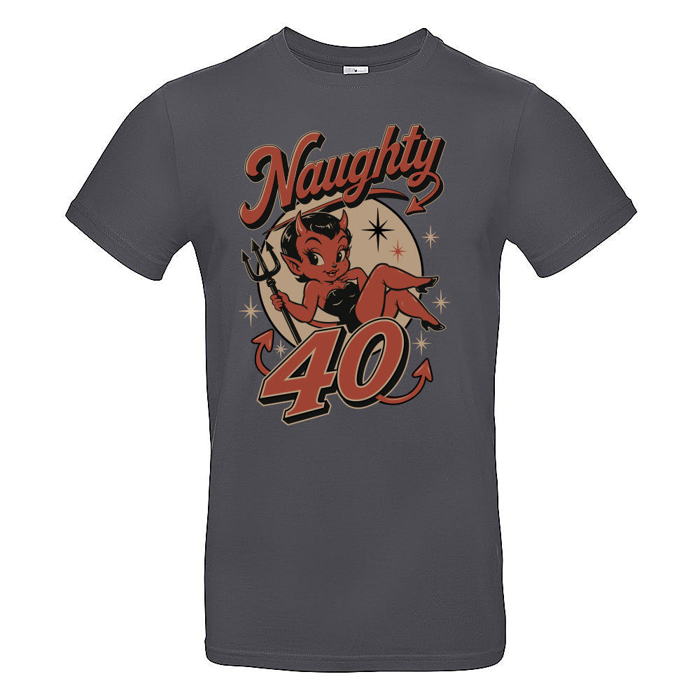 Naughty Forty Funny Birthday T-Shirt
