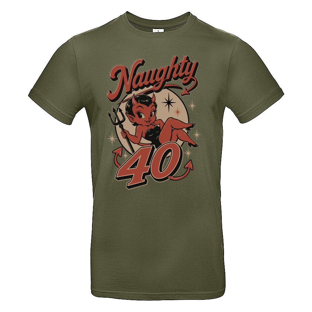 Naughty Forty Funny Birthday T-Shirt