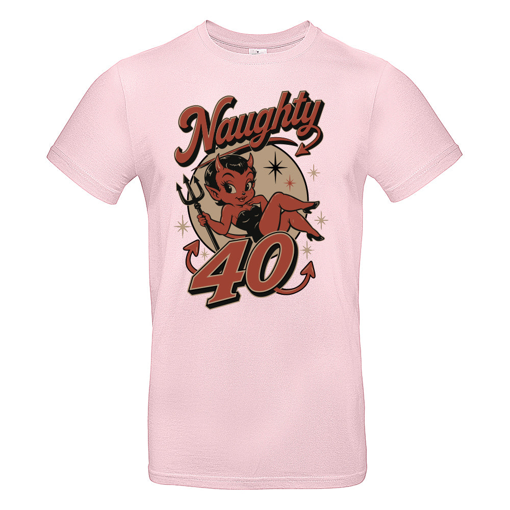 Naughty Forty Funny Birthday T-Shirt