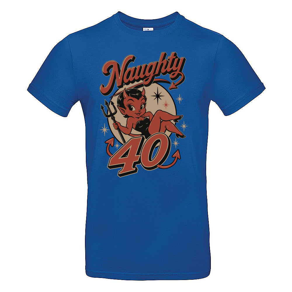 Naughty Forty Funny Birthday T-Shirt