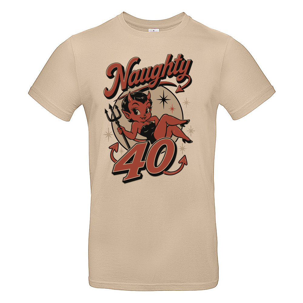 Naughty Forty Funny Birthday T-Shirt