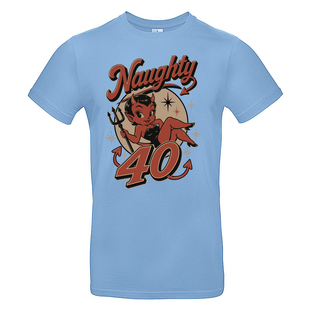 Naughty Forty Funny Birthday T-Shirt
