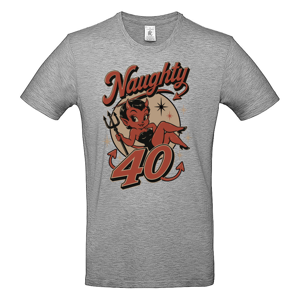 Naughty Forty Funny Birthday T-Shirt