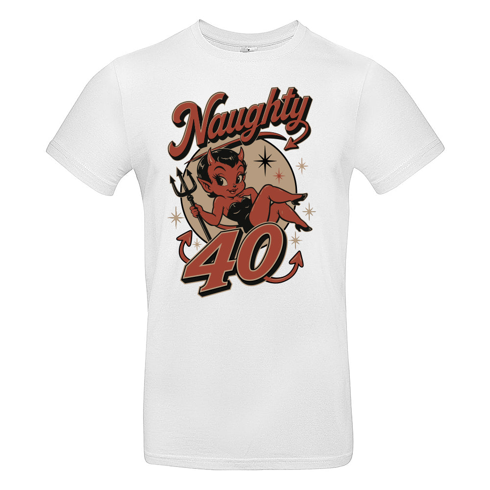 Naughty Forty Funny Birthday T-Shirt