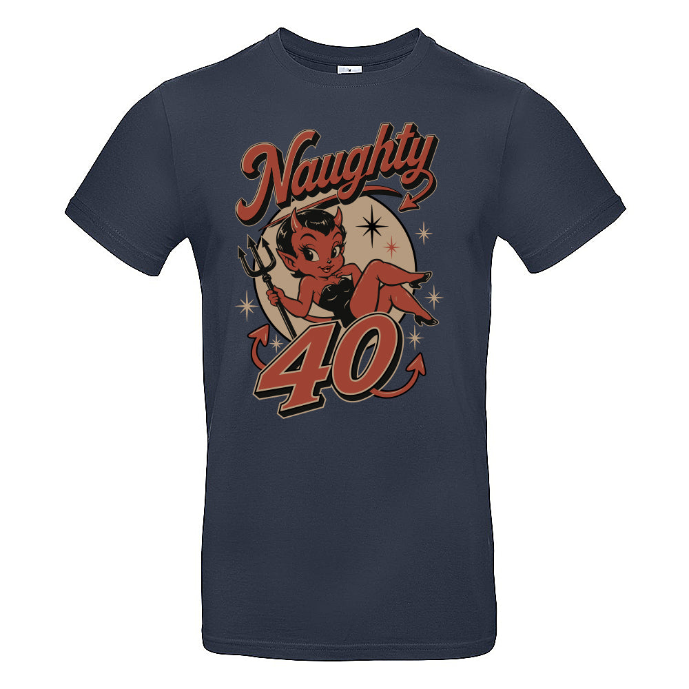 Naughty Forty Funny Birthday T-Shirt