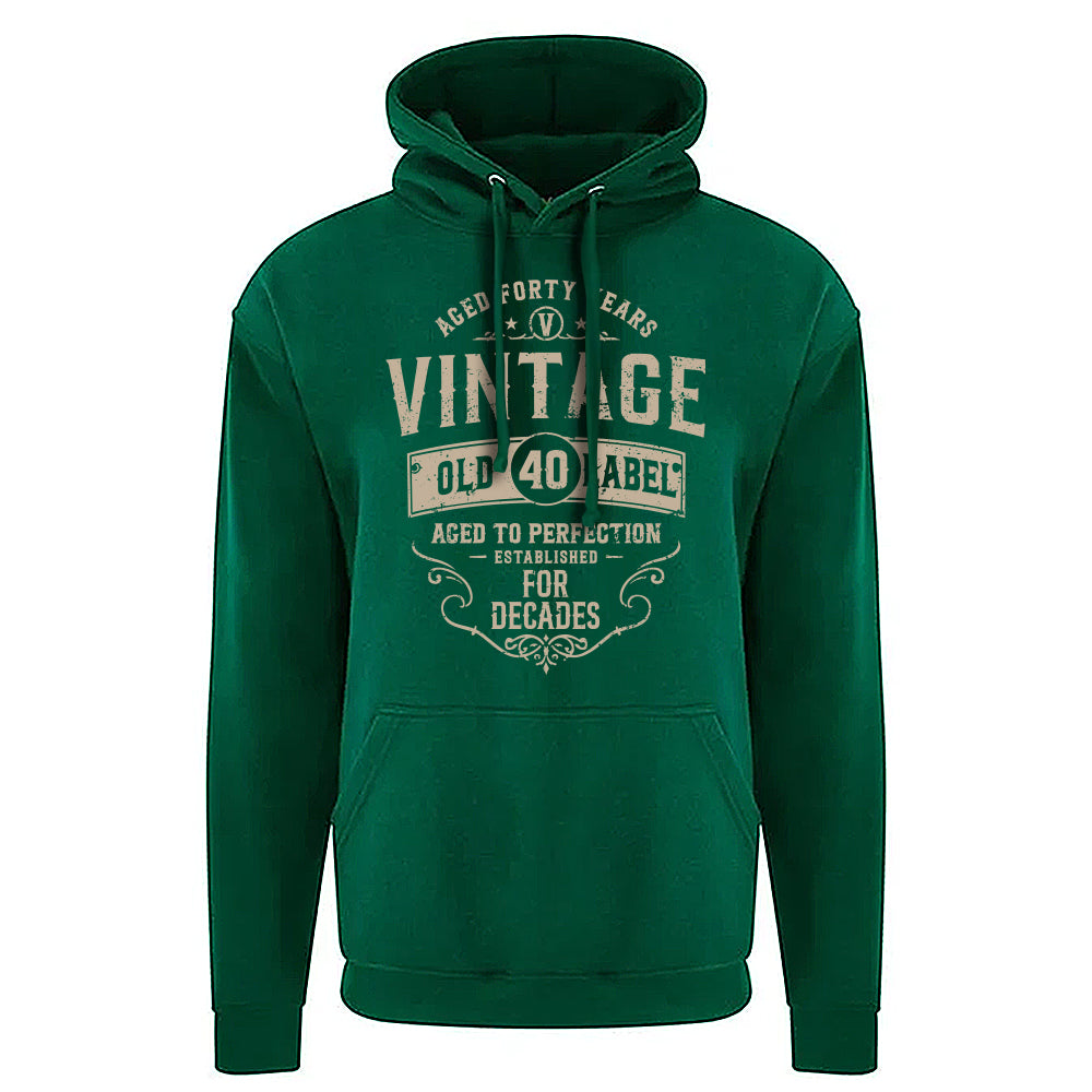 Vintage Forty Funny Birthday Hoodie