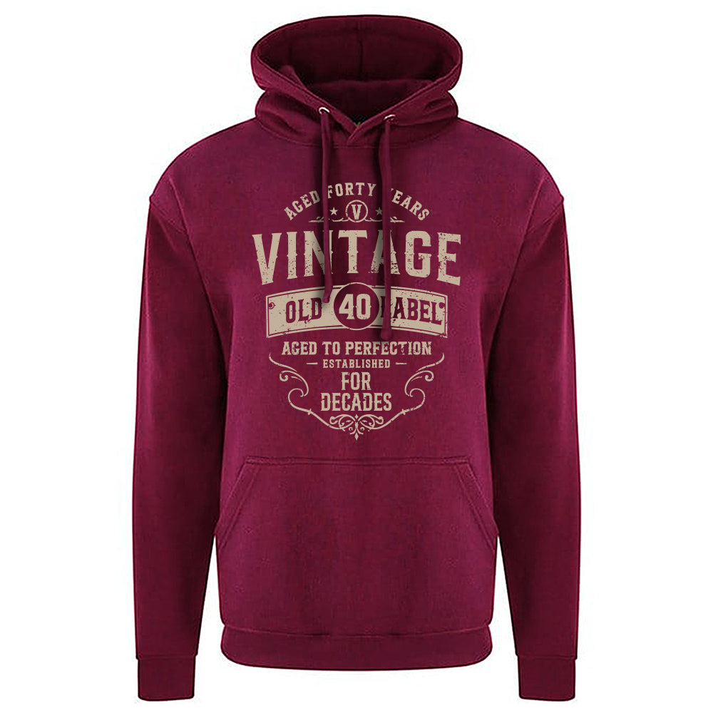 Vintage Forty Funny Birthday Hoodie