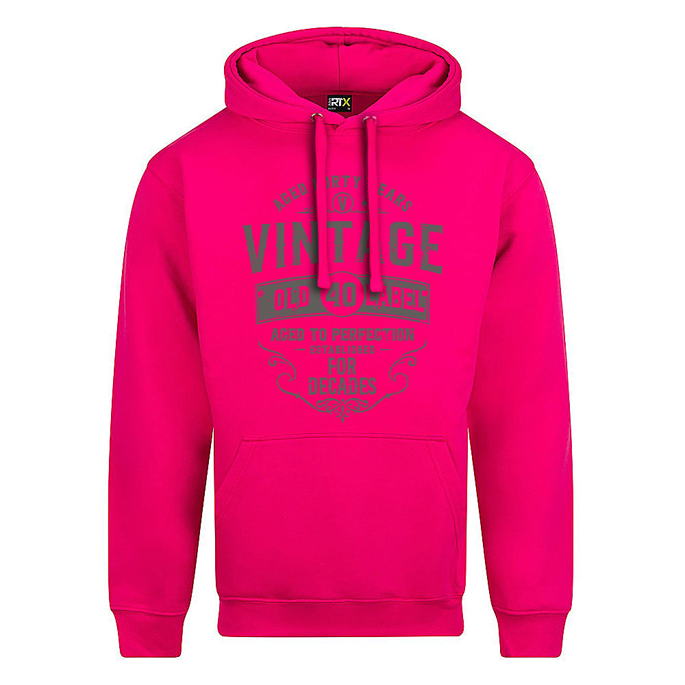 Vintage Forty Funny Birthday Hoodie