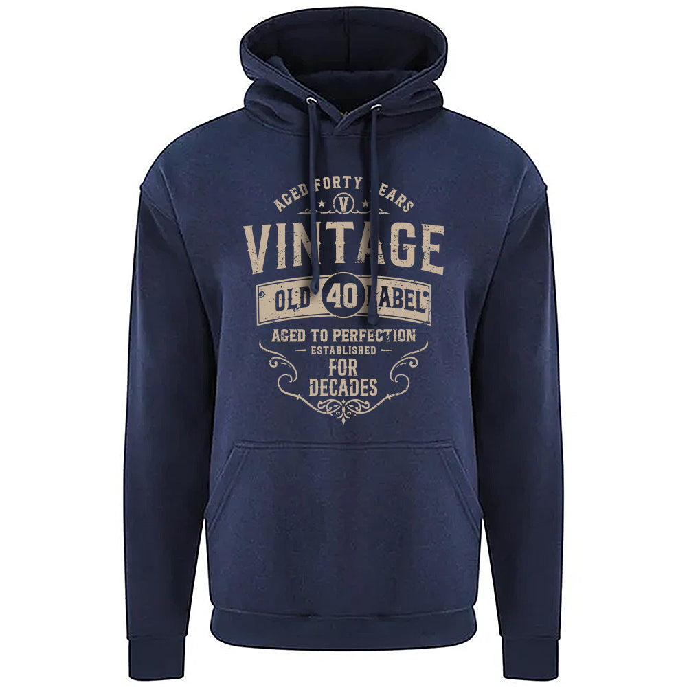 Vintage Forty Funny Birthday Hoodie