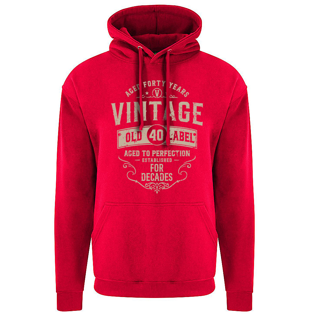 Vintage Forty Funny Birthday Hoodie