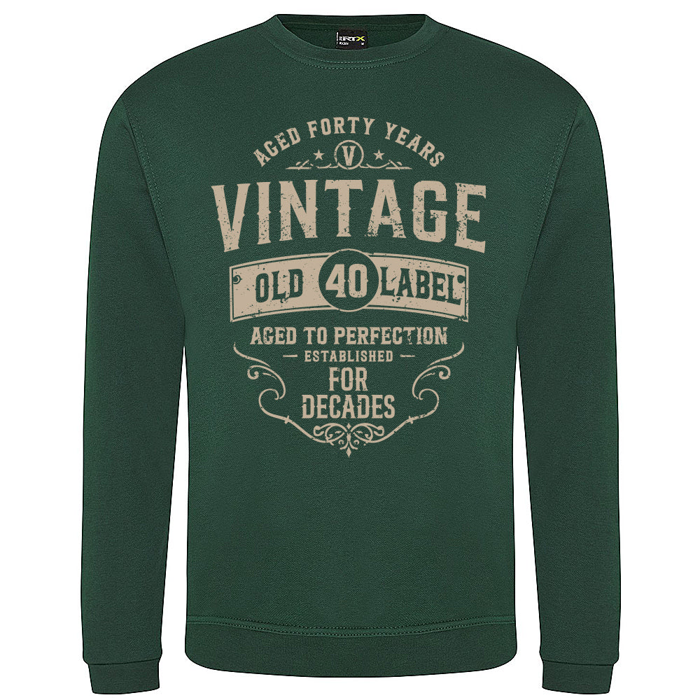 Vintage Forty Funny Birthday Sweatshirt