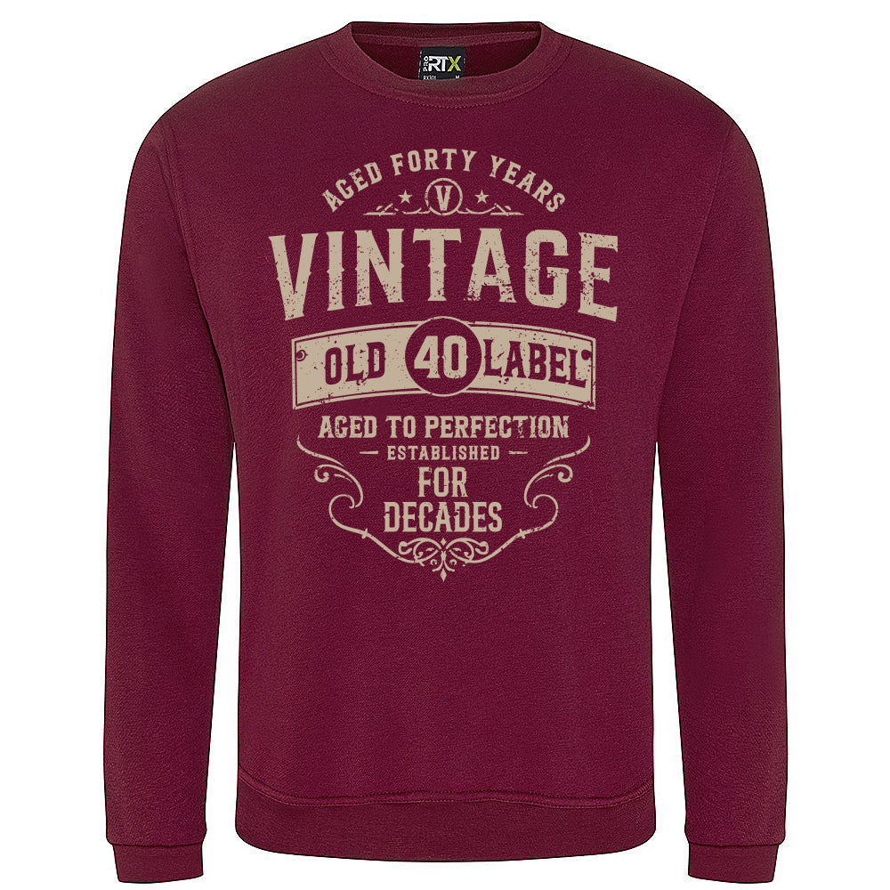 Vintage Forty Funny Birthday Sweatshirt