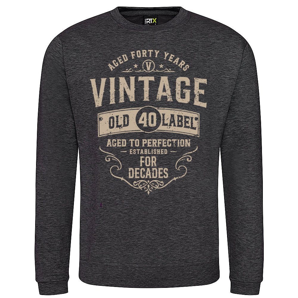 Vintage Forty Funny Birthday Sweatshirt