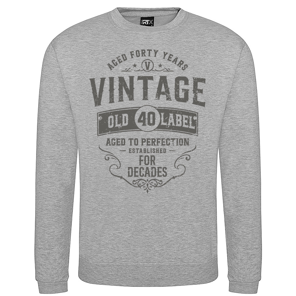 Vintage Forty Funny Birthday Sweatshirt