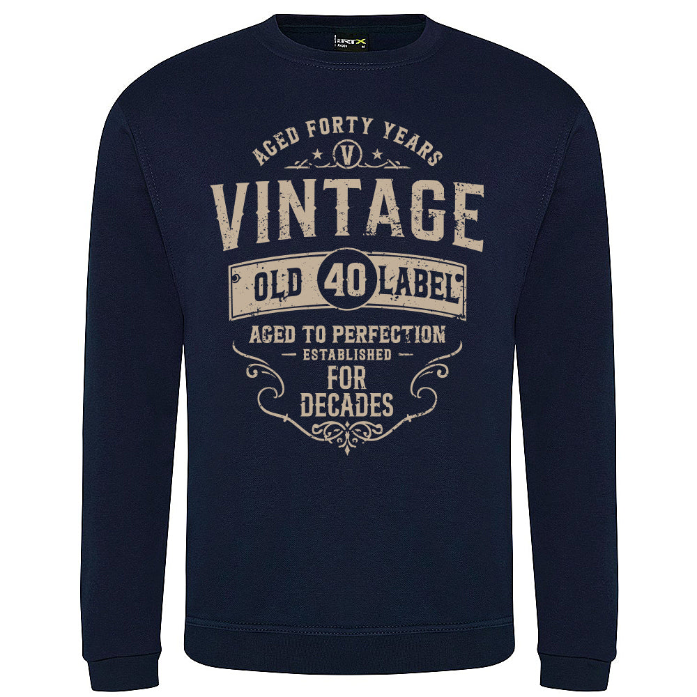 Vintage Forty Funny Birthday Sweatshirt