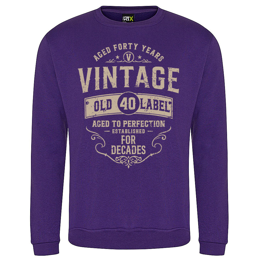 Vintage Forty Funny Birthday Sweatshirt