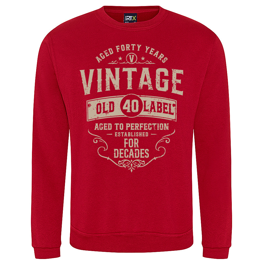 Vintage Forty Funny Birthday Sweatshirt
