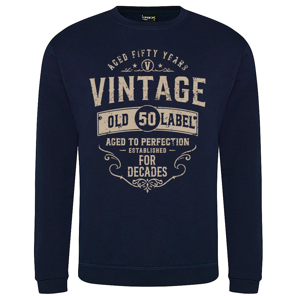 Vintage Fifty Funny Birthday Sweatshirt