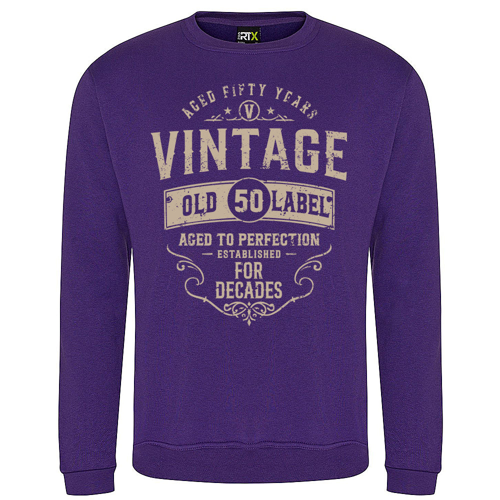 Vintage Fifty Funny Birthday Sweatshirt