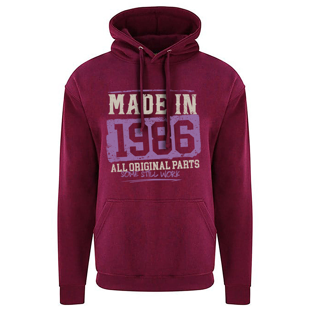 Made In 1986 Funny Birth Year Hoodie