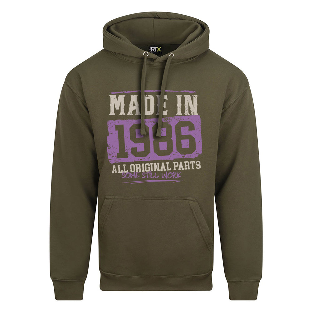 Made In 1986 Funny Birth Year Hoodie
