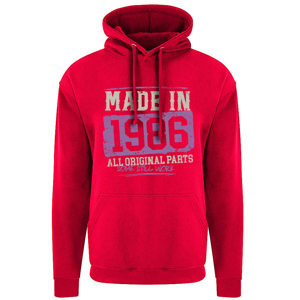 Made In 1986 Funny Birth Year Hoodie