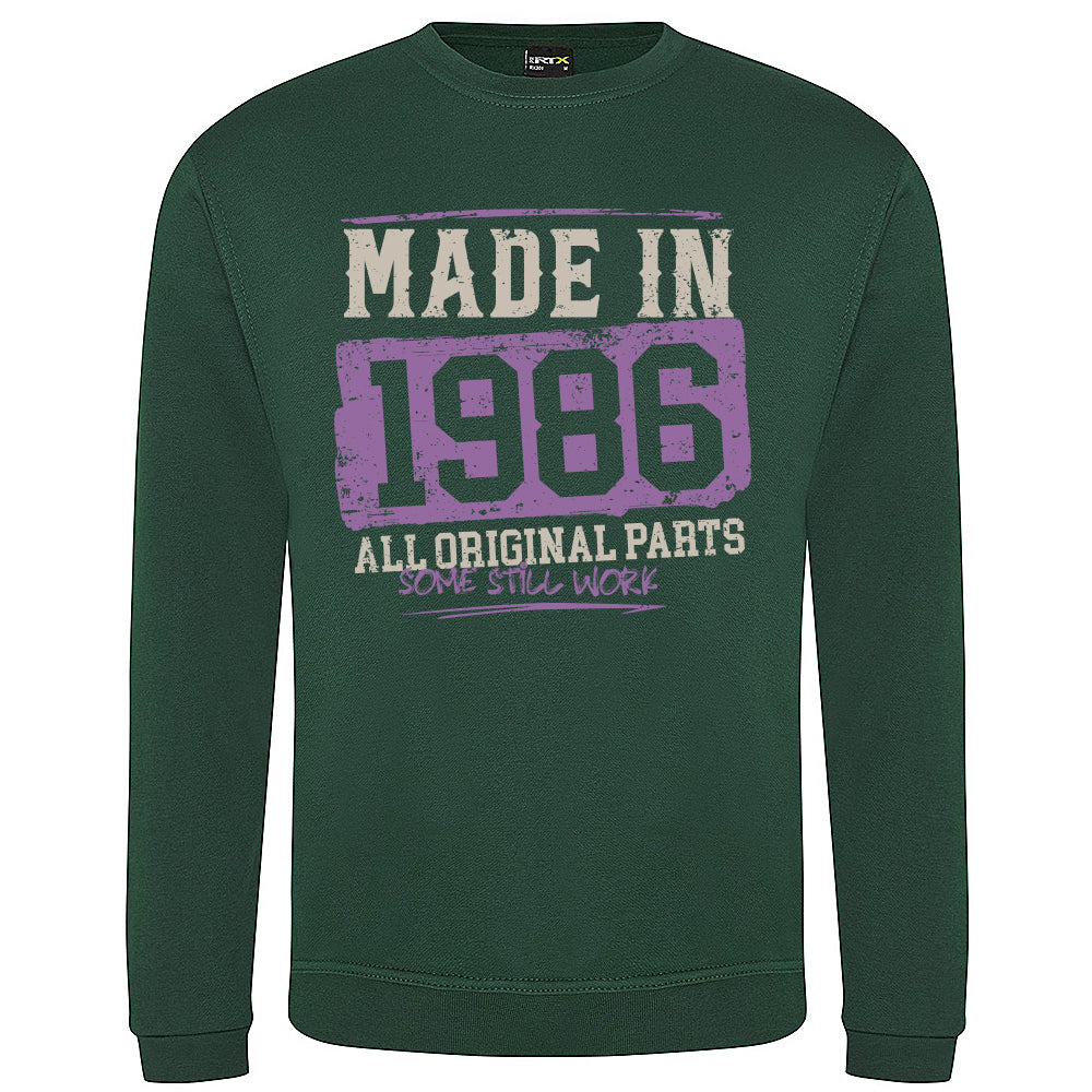 Made In 1986 Funny Birth Year Sweatshirt