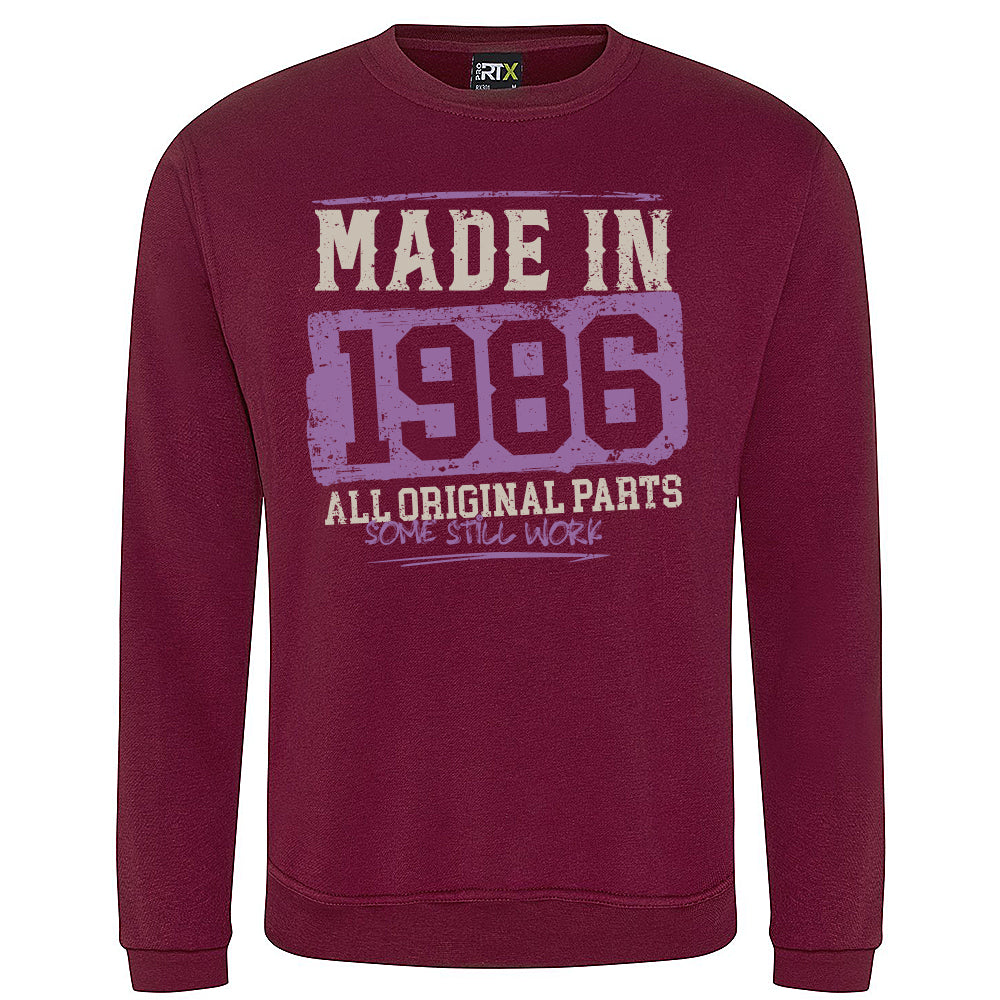 Made In 1986 Funny Birth Year Sweatshirt