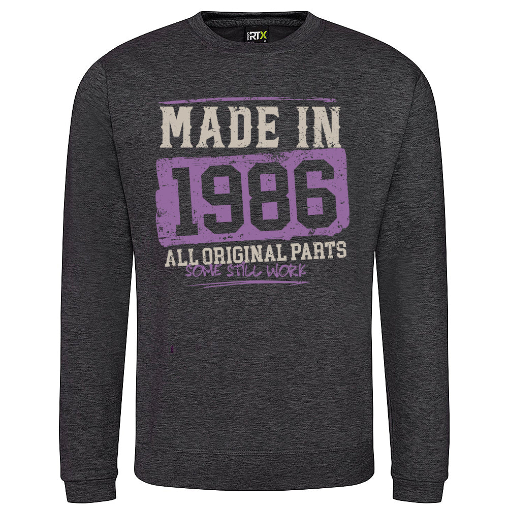 Made In 1986 Funny Birth Year Sweatshirt