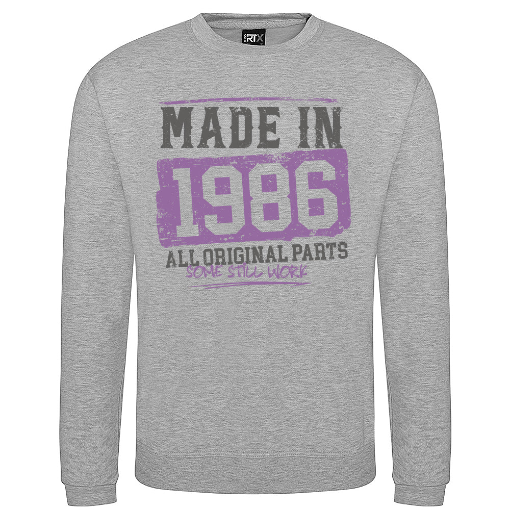 Made In 1986 Funny Birth Year Sweatshirt