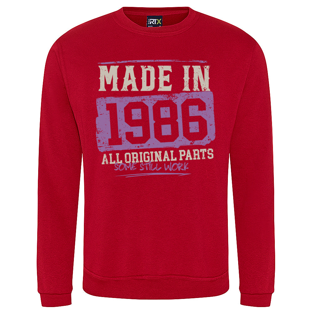 Made In 1986 Funny Birth Year Sweatshirt