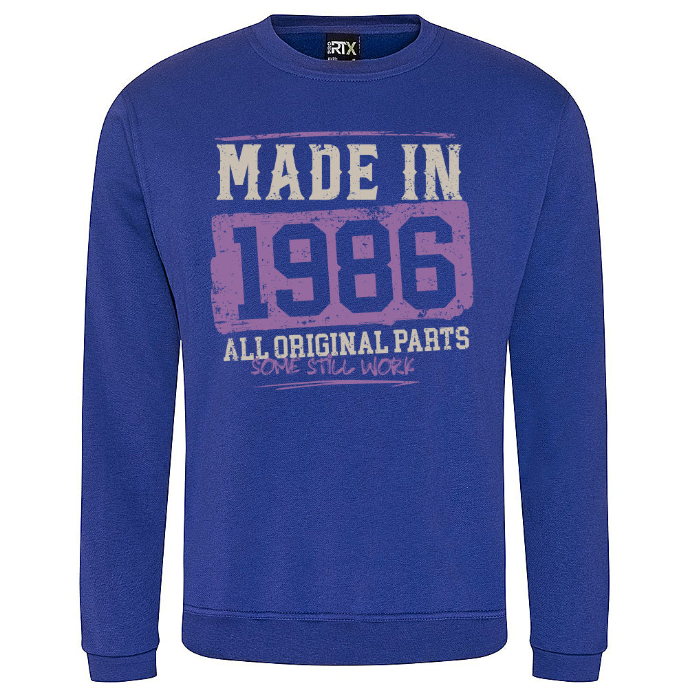 Made In 1986 Funny Birth Year Sweatshirt