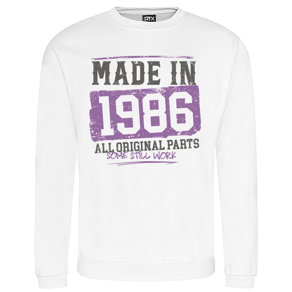 Made In 1986 Funny Birth Year Sweatshirt
