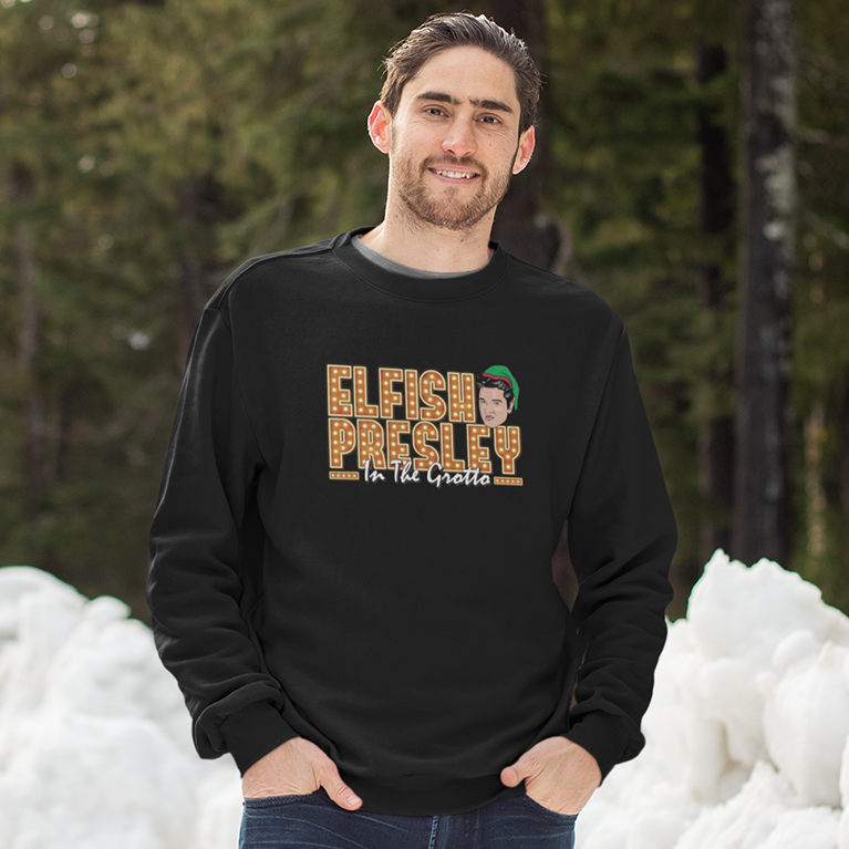 Elfish Presley Funny Music Christmas Jumper