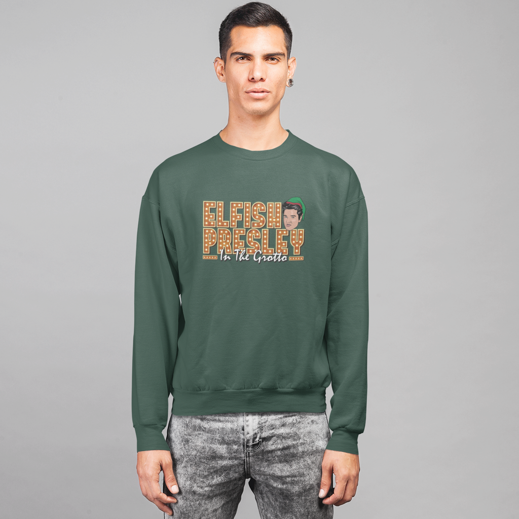 Elfish Presley Funny Music Christmas Jumper
