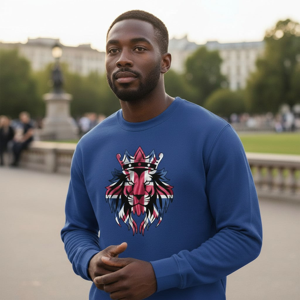 Lion Emblem Union Jack Patriotic Sweatshirt