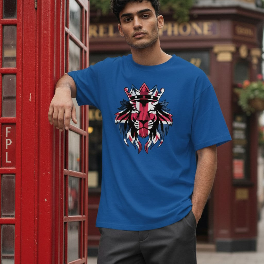 Lion Emblem Union Jack Patriotic T-Shirt