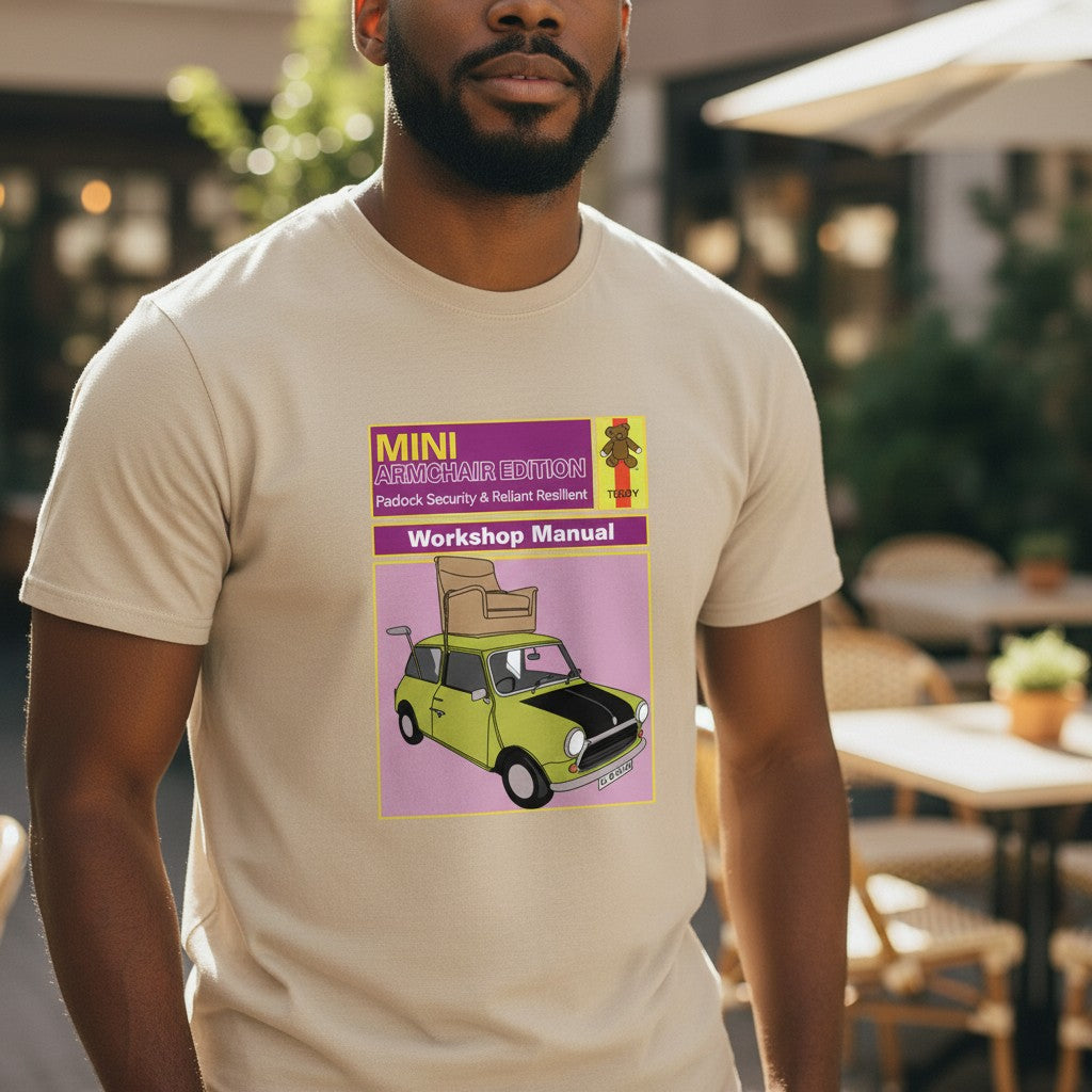 Mini Workshop Manual Funny British Comedy T-Shirt