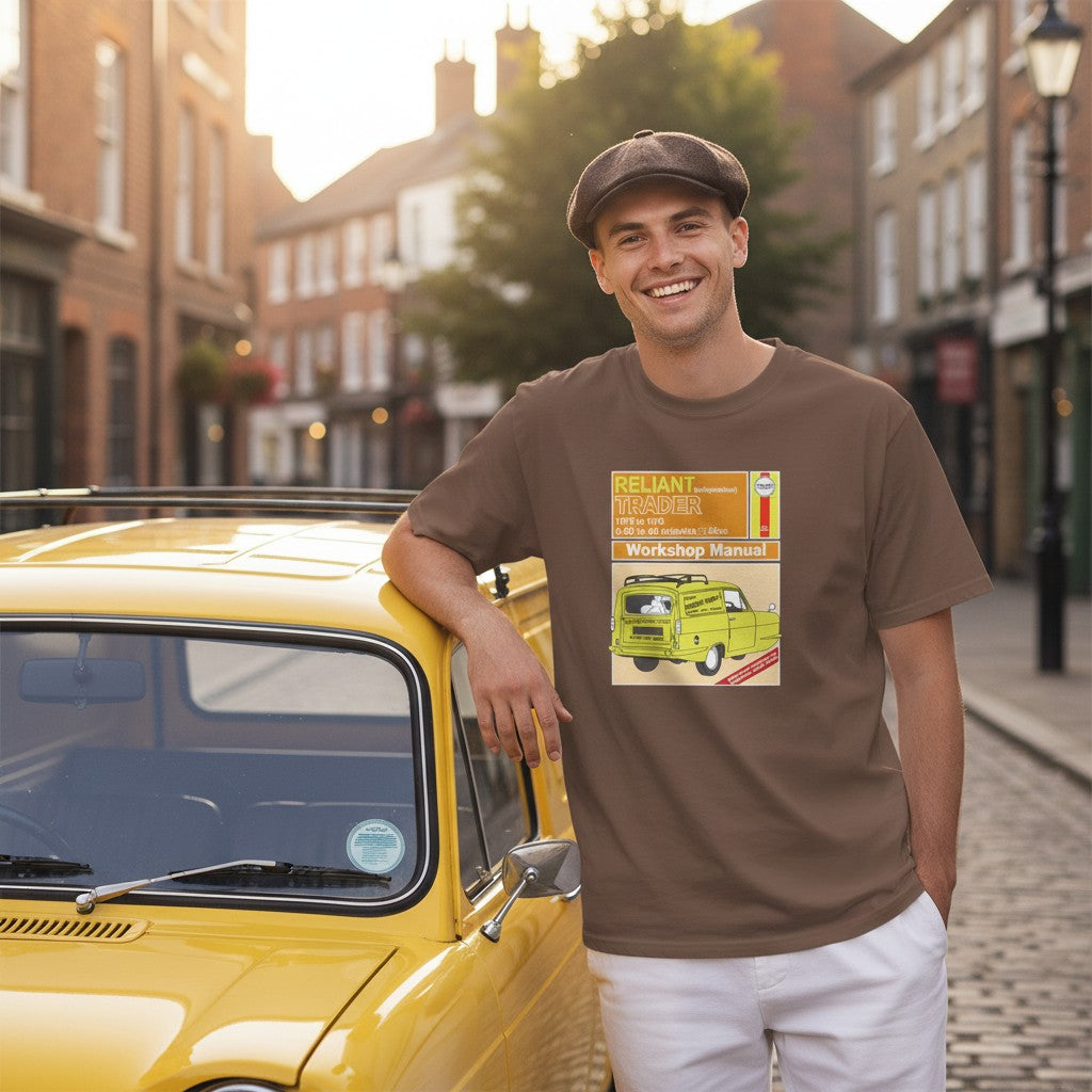 Reliant Trader Workshop Manual British Comedy T-Shirt