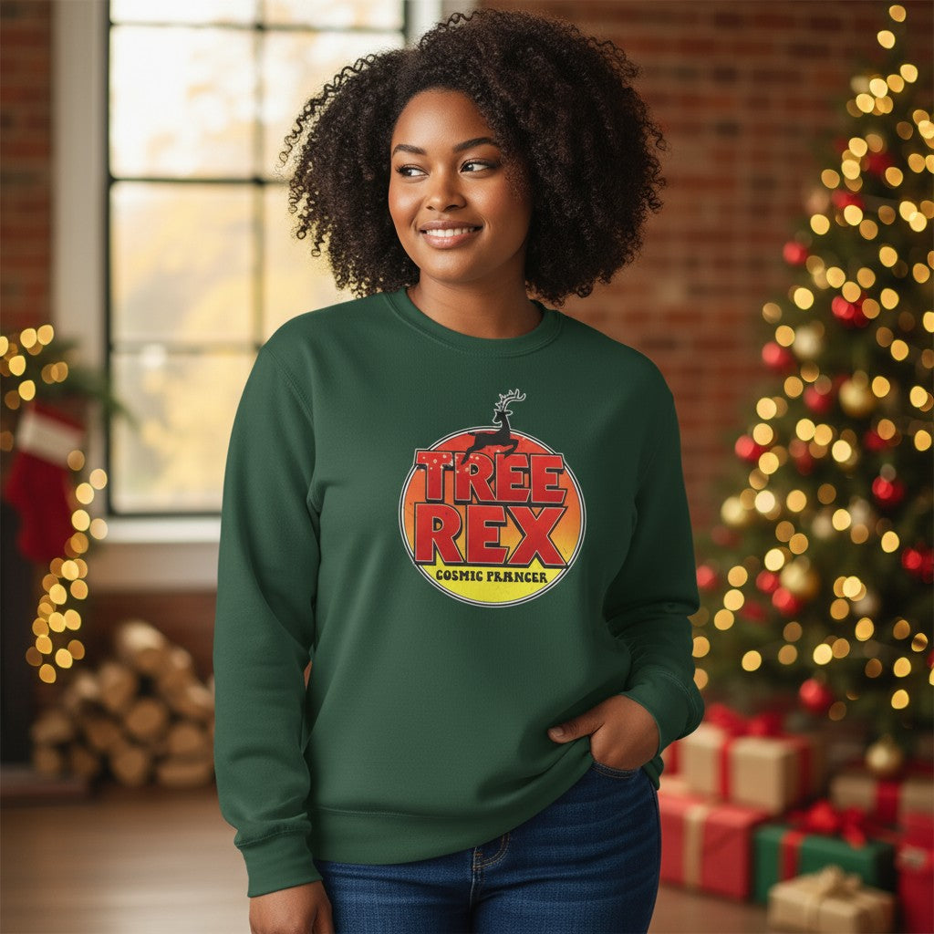 Tree Rex Funny Music Christmas Jumper