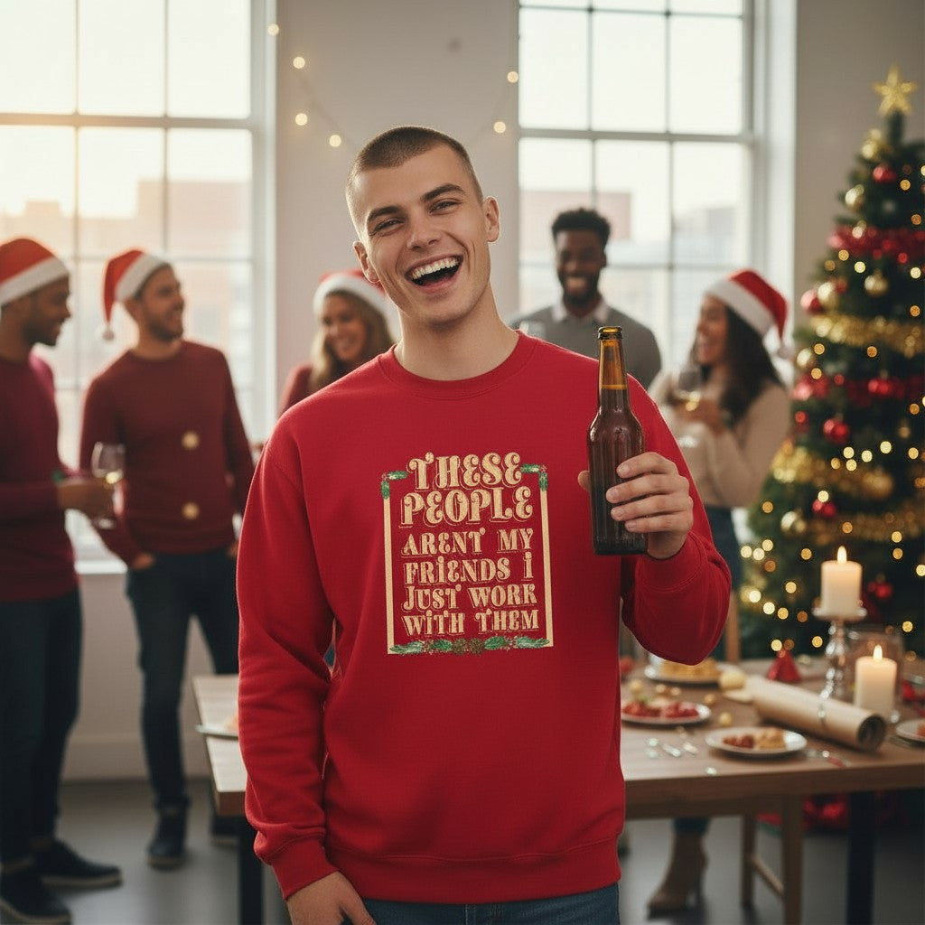 These People Aren't My Friends Funny Christmas Jumper