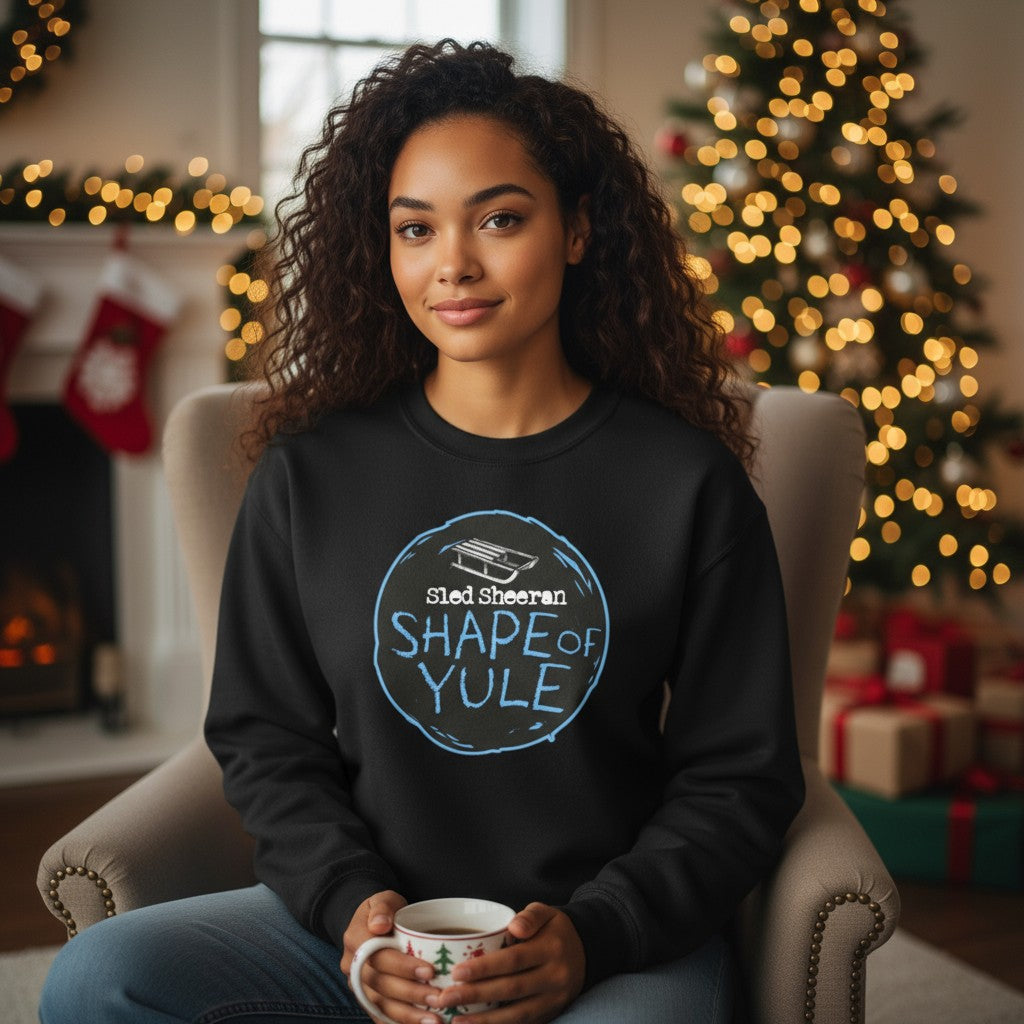 Sled Sheeran Funny Music Christmas Jumper