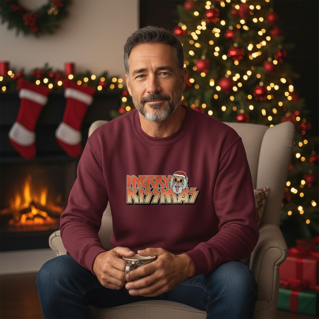 Merry Kissmas Funny Music Christmas Jumper