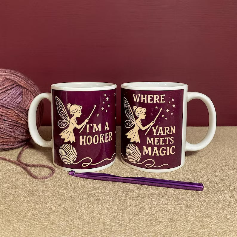 I'm a Hooker Crochet Mug