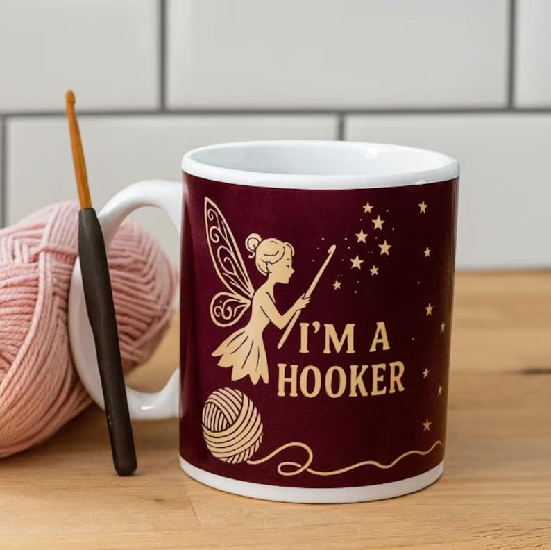 I'm a Hooker Crochet Mug